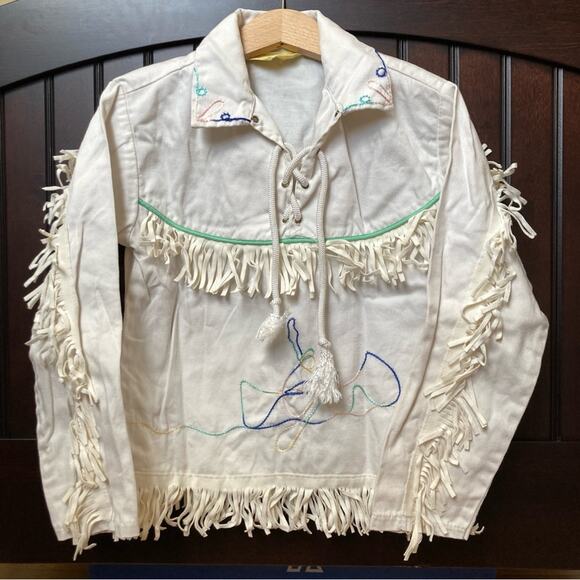 Mel Jacks Other - Mel Jacks Ivory Pullover Fringe Detailing Girls Size XS / 5T